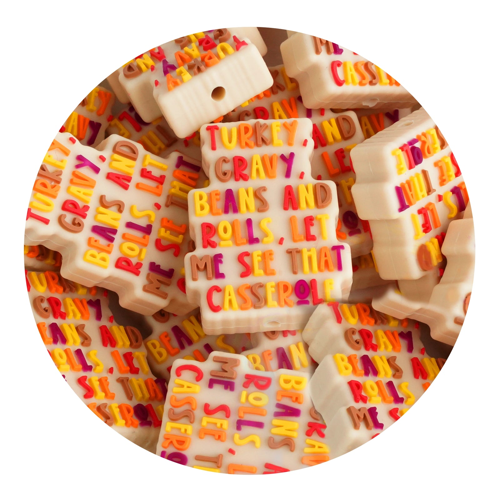 Master Maker Crafts -  Silicone Focal Bead - Turkey Feast (5 Beads) | Master Maker Crafts - Wholesale Craft Supplies - Fast Shipping from Ohio