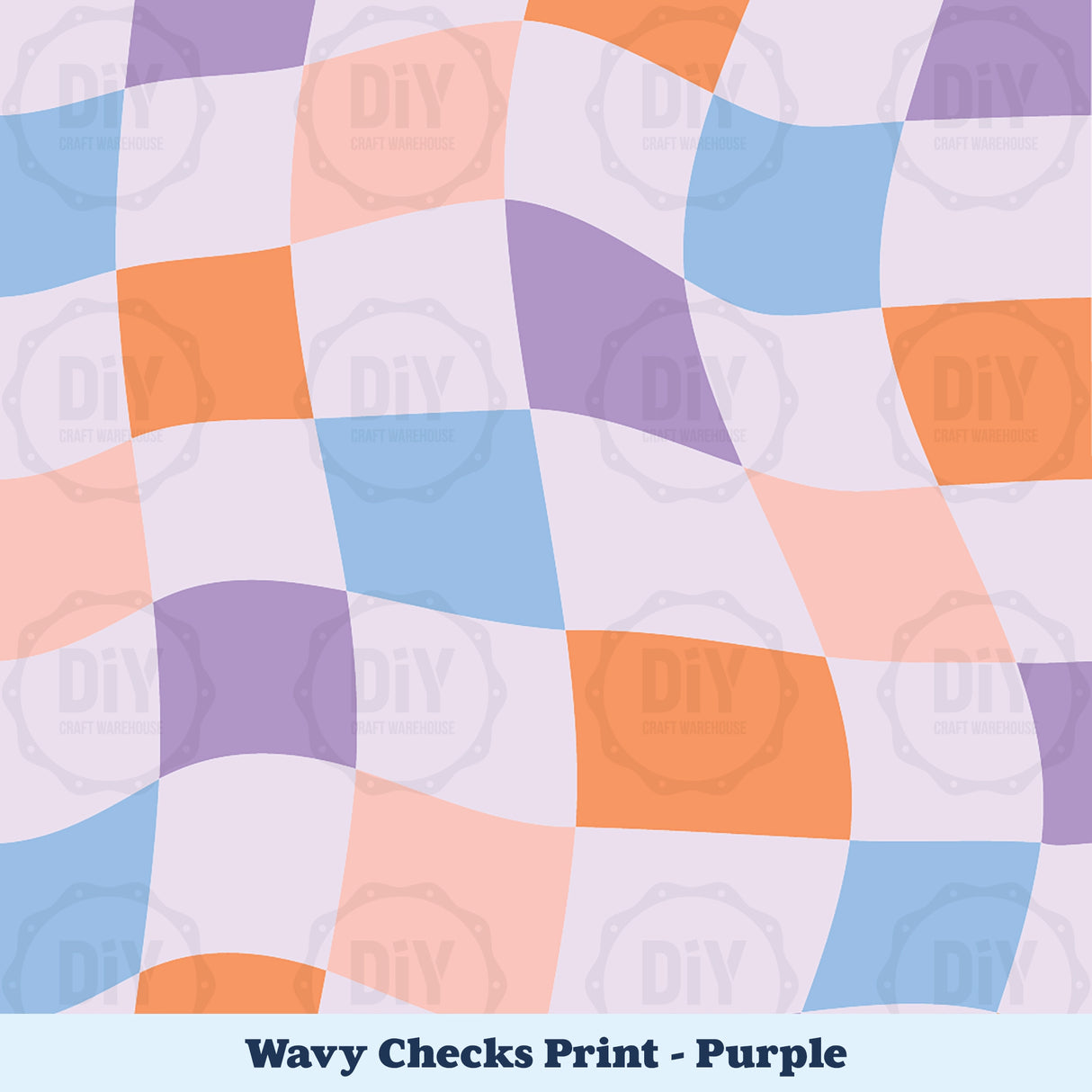 Wavy Checks Sublimation Transfer - Purple