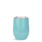 rounded wine cup tumbler light blue