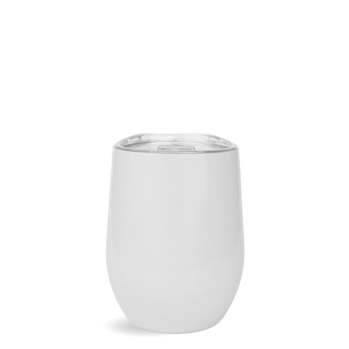 rounded wine cup tumbler gloss white