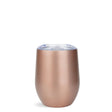 wine cup tumbler satin metallic rose gold