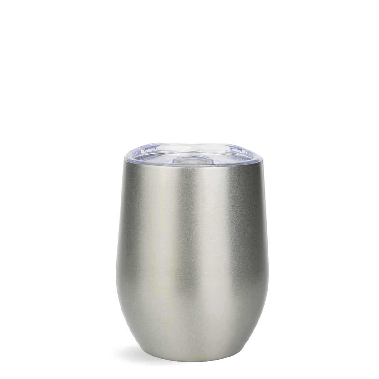 wine cup tumbler satin metallic silver