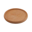 wood coaster round raised edge brown