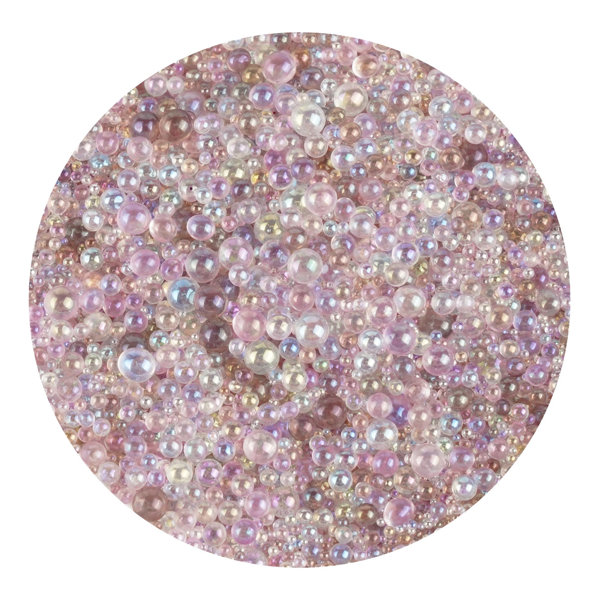 Mini Bubble Beads Glass - Light Pink Opal