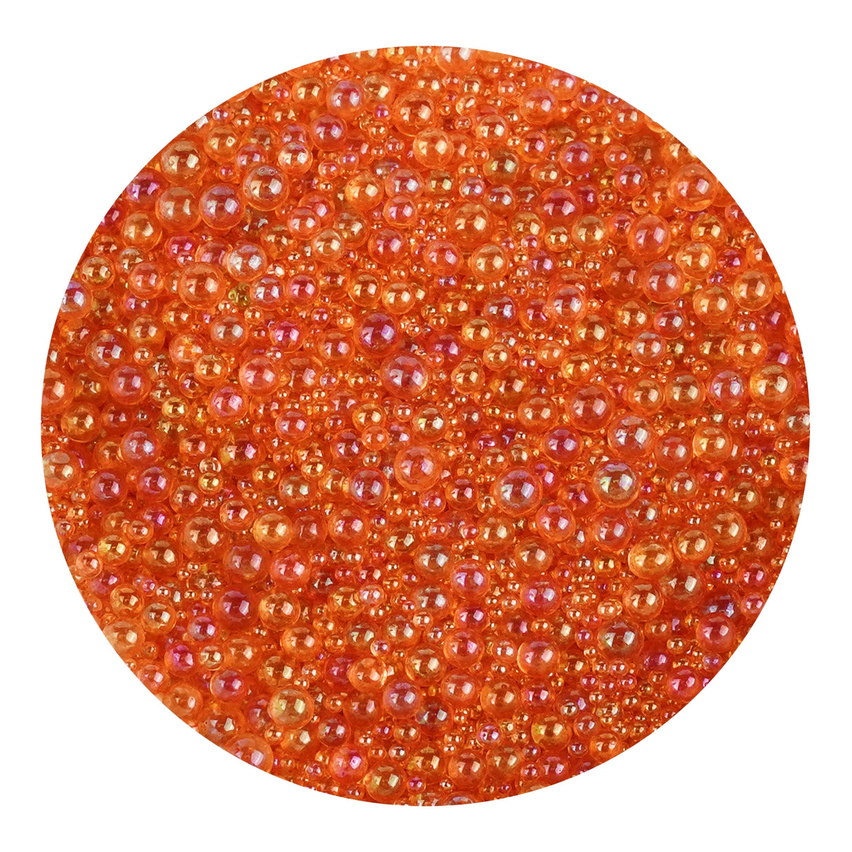 Mini Bubble Beads Glass - Orange