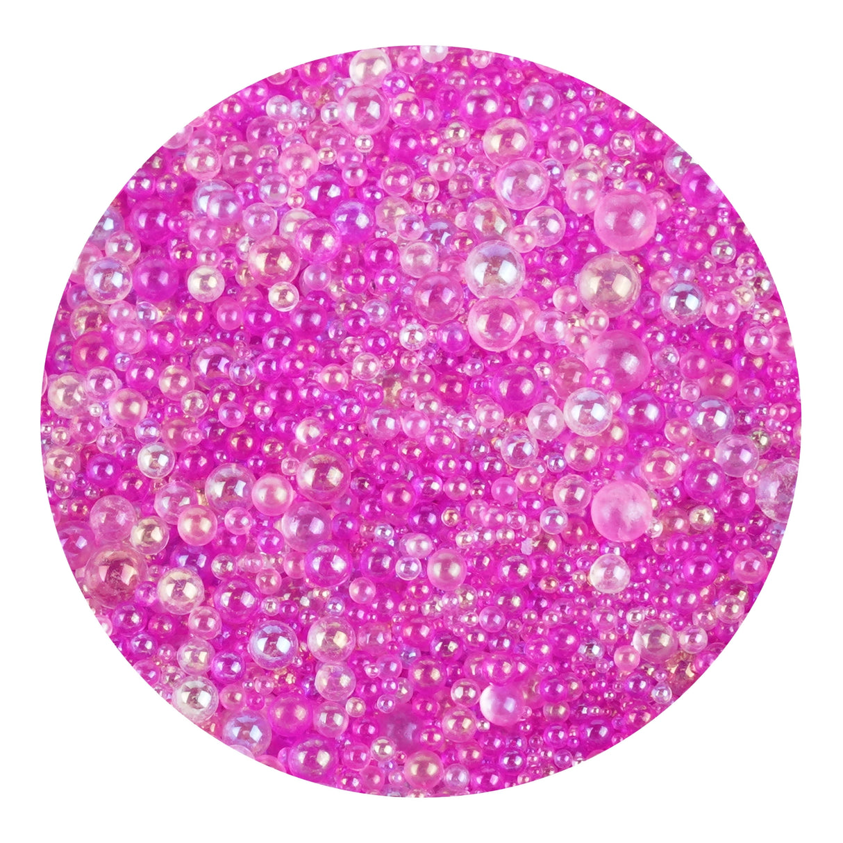 Mini Bubble Beads Glass - Pink Opal