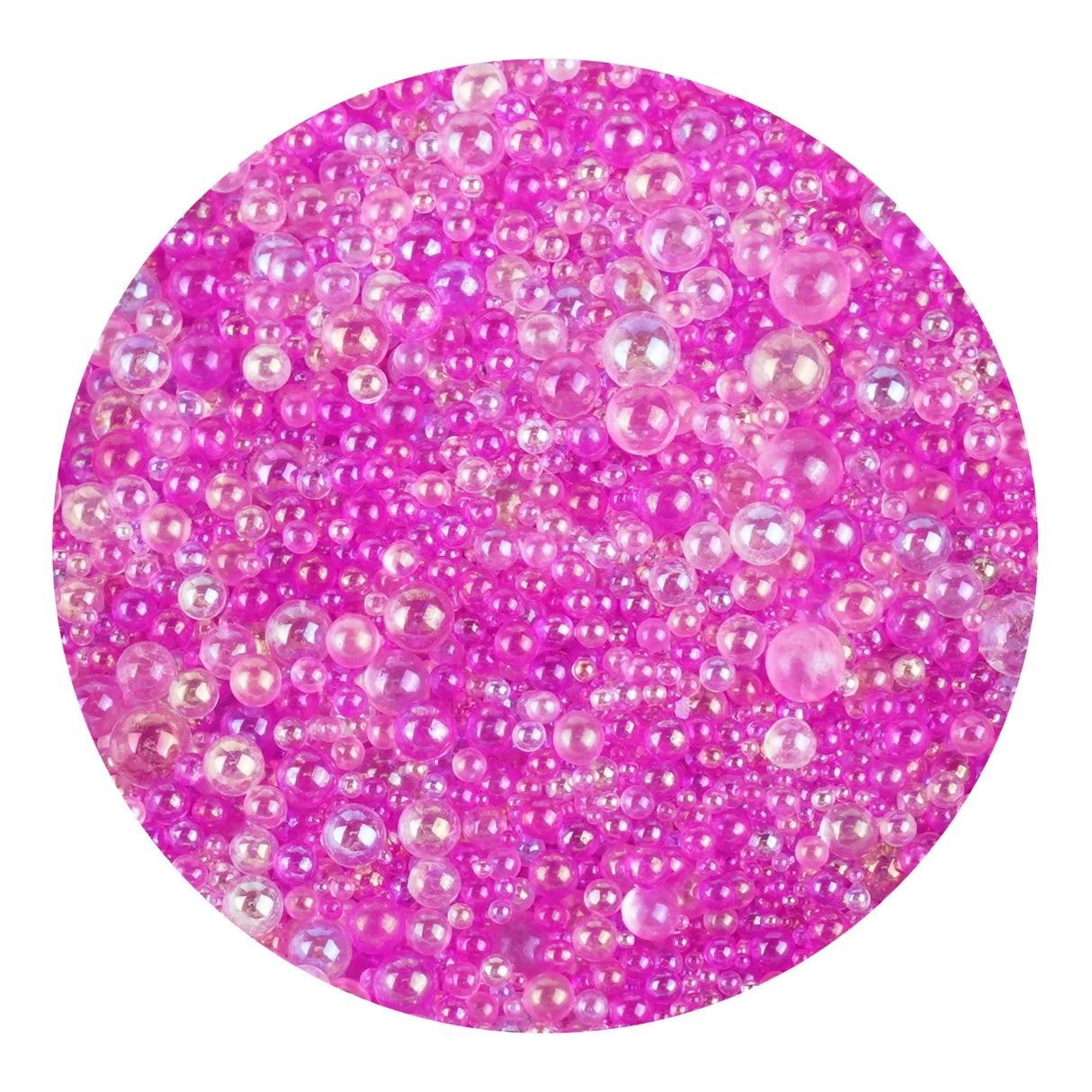 mini bubble beads glass pink opal