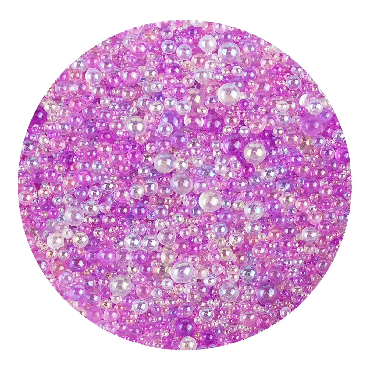 mini bubble beads glass purple opal