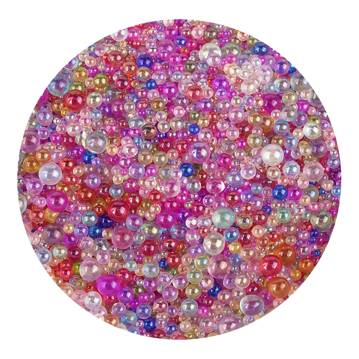 Mini Bubble Beads Glass - Rainbow Opal