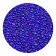 mini bubble beads glass royal blue