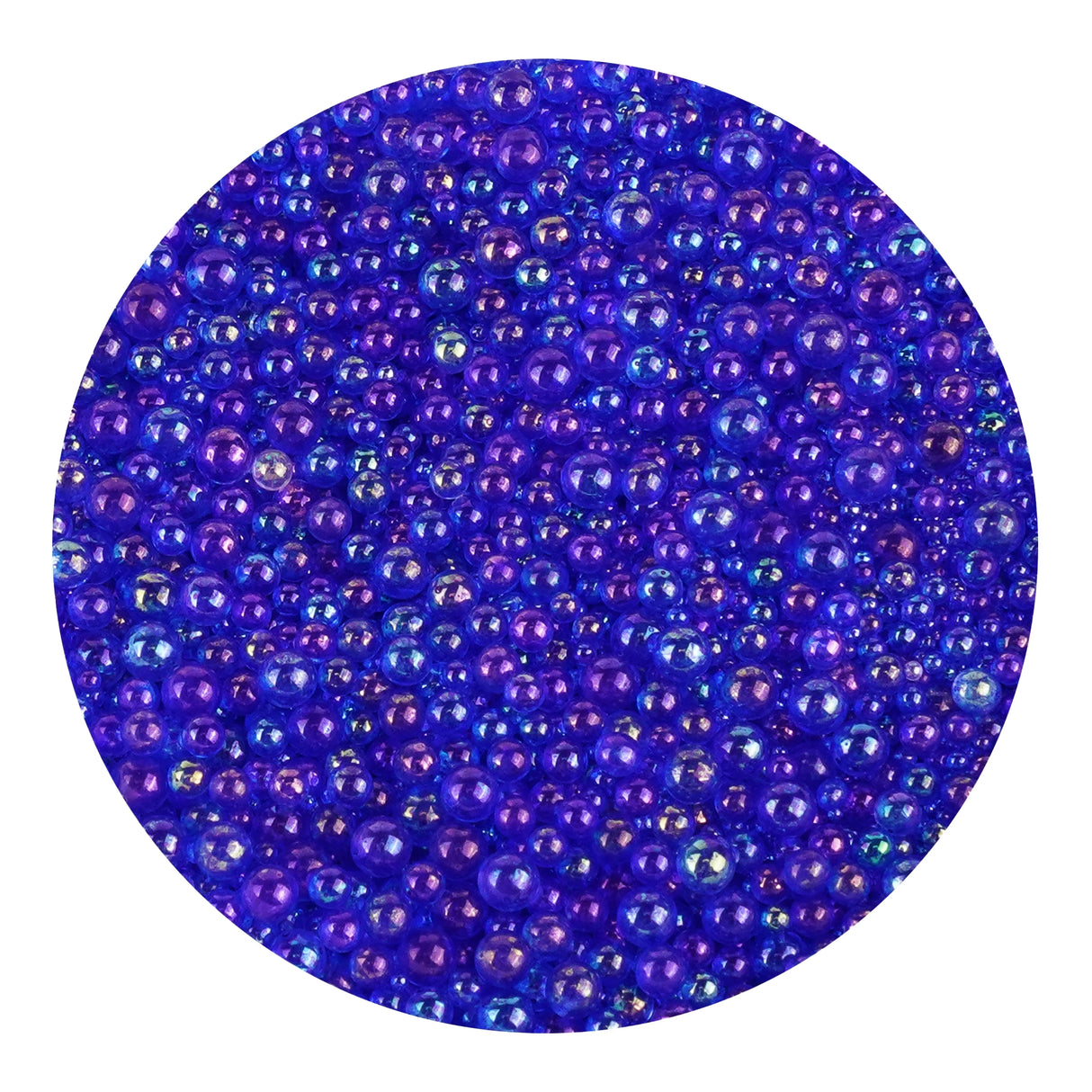 Mini Bubble Beads Glass - Royal Blue