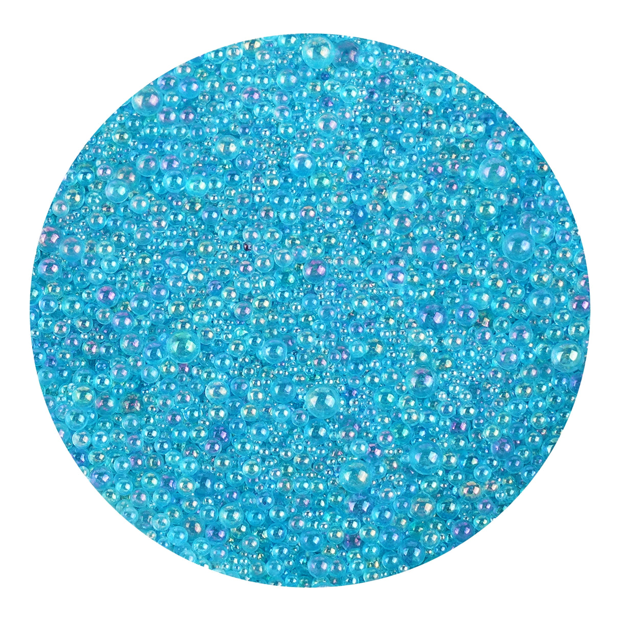 Mini Bubble Beads Glass - Sky Blue