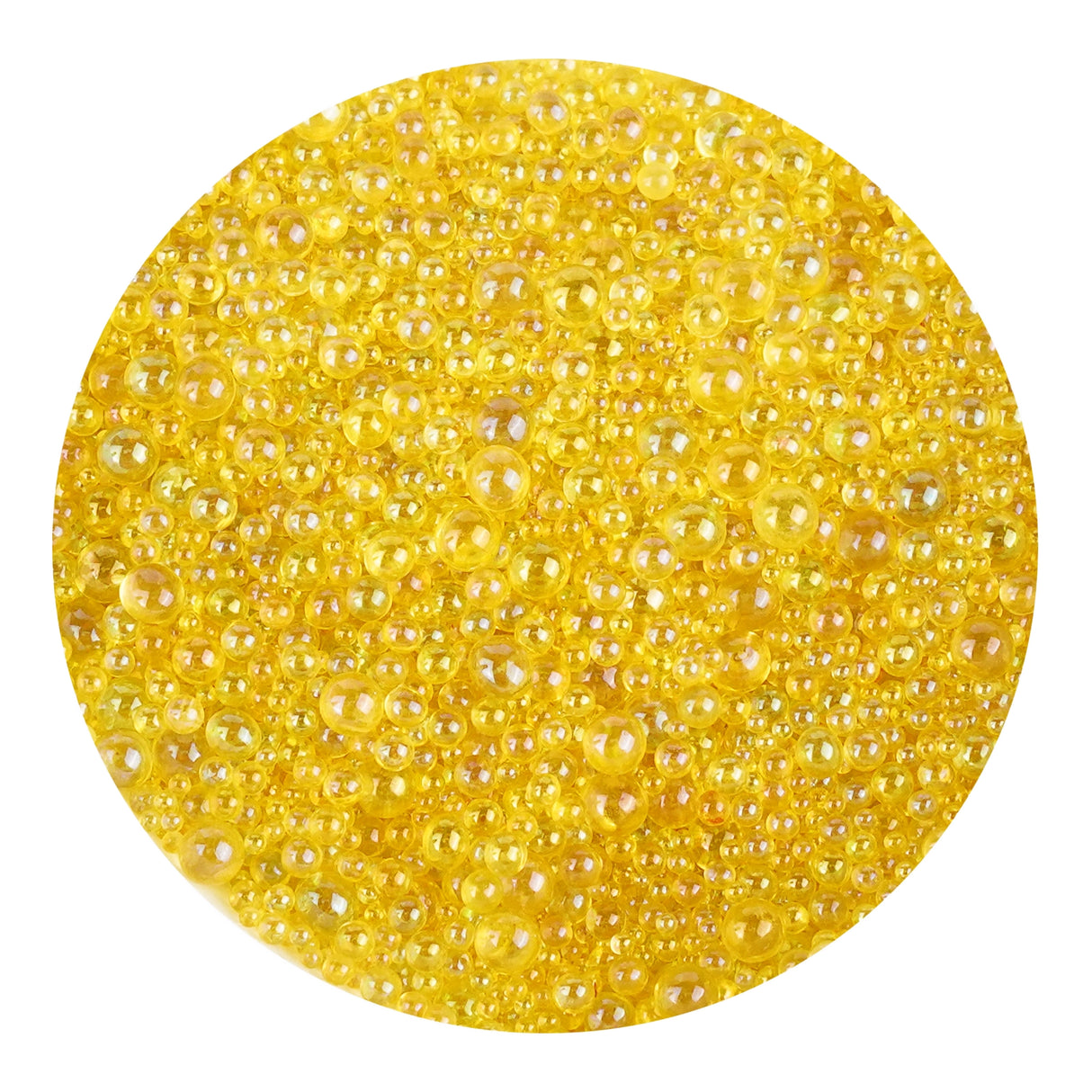 Mini Bubble Beads Glass - Yellow