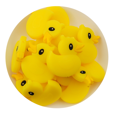 silicone focal bead duck yellow