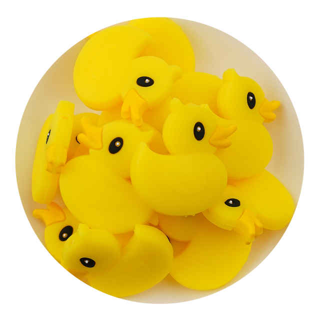silicone focal bead duck yellow