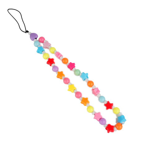 phone charm stars and beads pastel rainbow