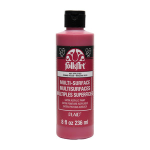 multi surface acrylic paint apple red