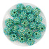 Acrylic Round String Bubblegum Bling Beads - Green - DIY Craft Warehouse