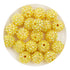 Acrylic Round String Bubblegum Bling Beads - Yellow - DIY Craft Warehouse