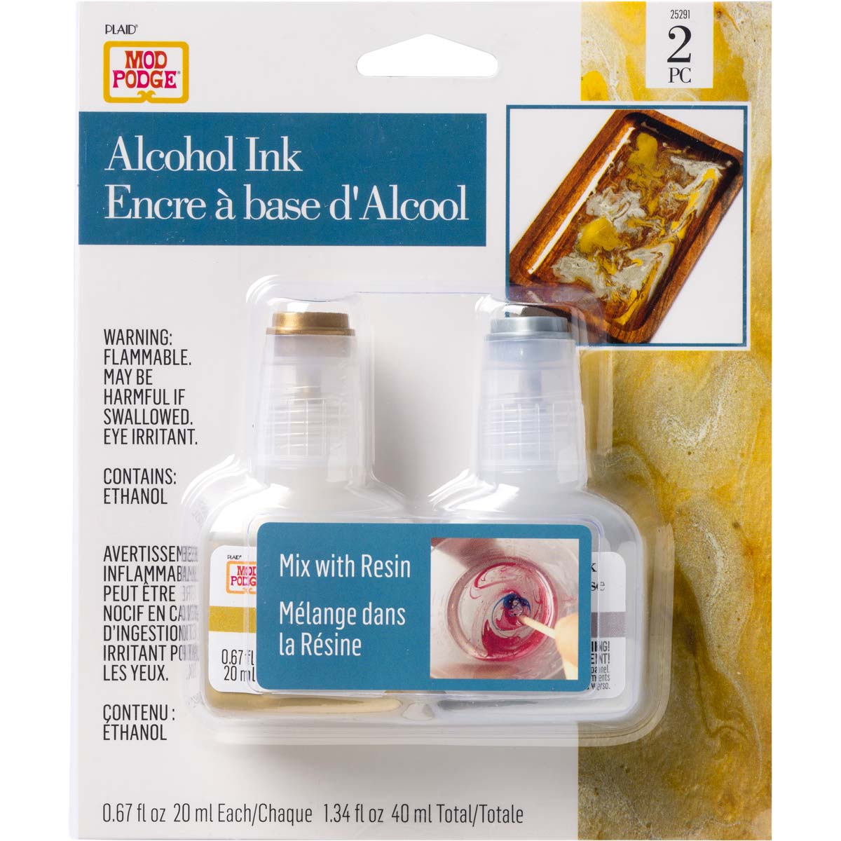 Alcohol Ink Set - Gold & Silver (Metallics) - DIY Craft Warehouse