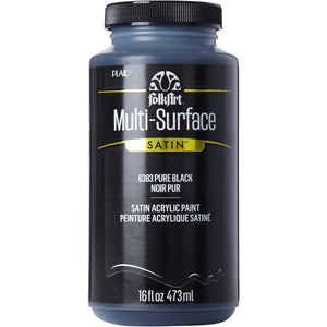 multi surface acrylic paint pure black