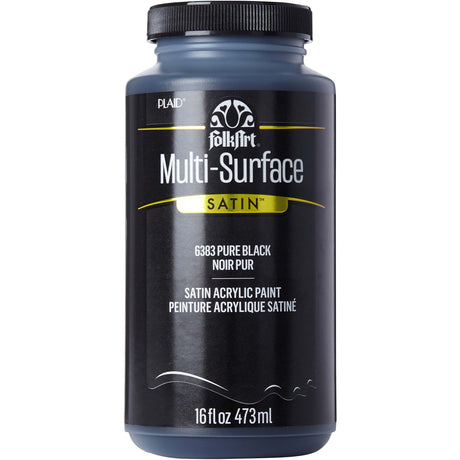 multi surface acrylic paint pure black