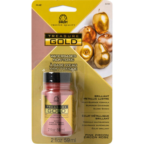 treasure gold acrylic paint pink zicron