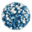 bumpy beads blue white 2 tone