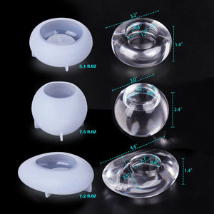 resin silicone mold tealight candle holders