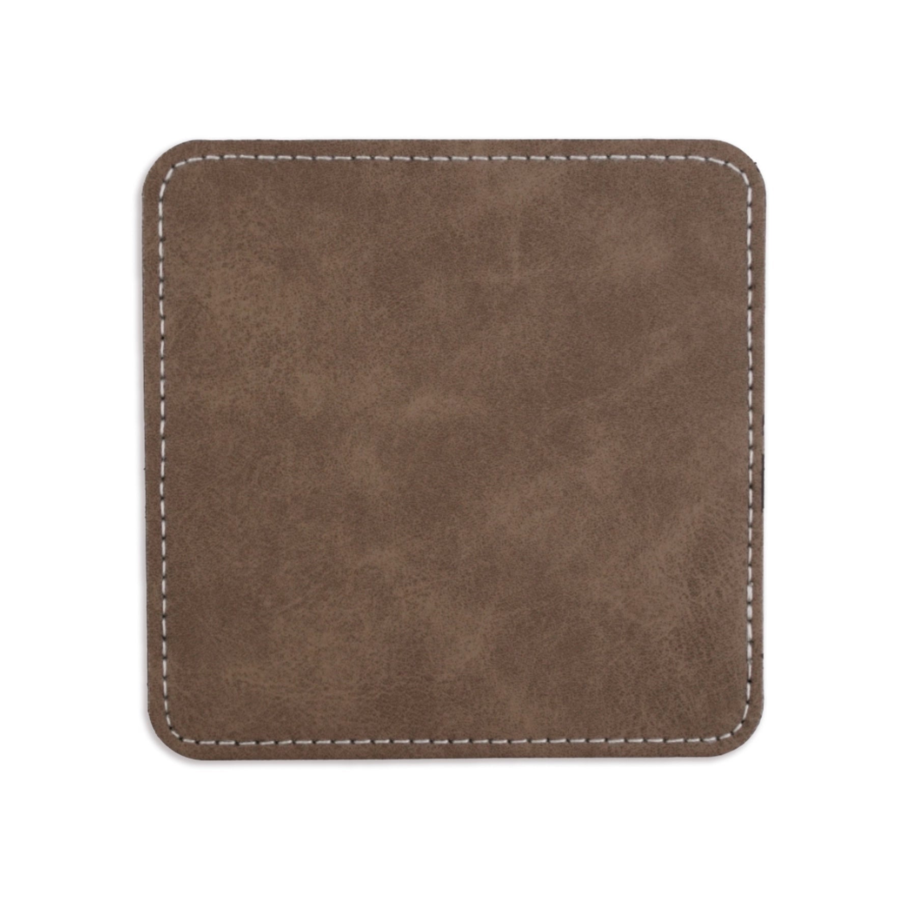 Coaster Vegan Leather Square - Gray Brown - DIY Craft Warehouse