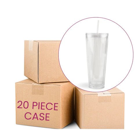 Cold Cup Tall Snow Globe Double Wall - Clear - Bulk Craft Supplies - Wholesale Prices