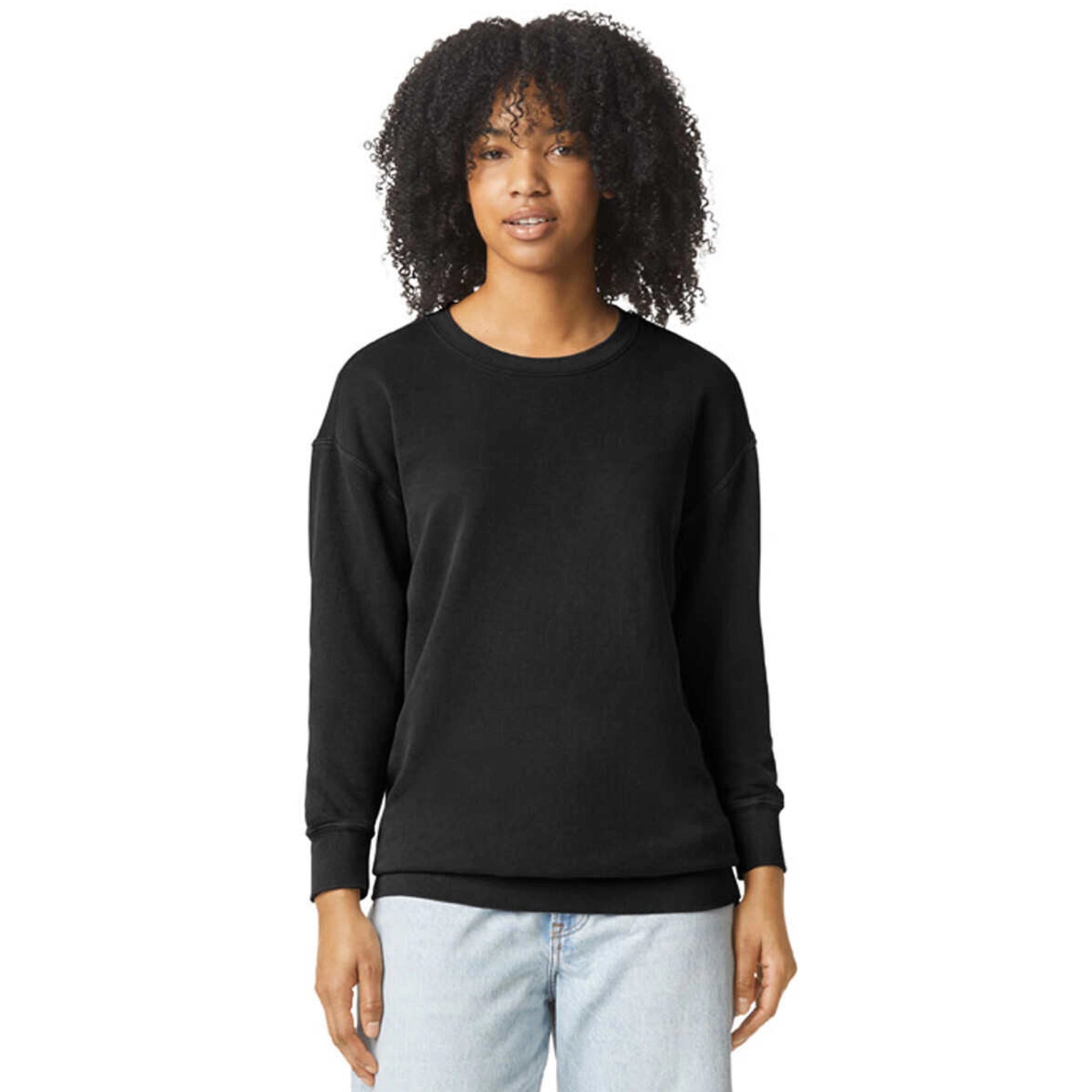 Comfort Colors Crewneck Sweatshirt - Black - DIY Craft Warehouse