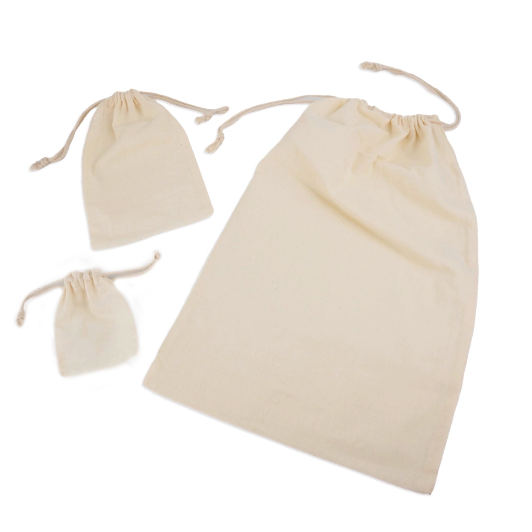 Cotton Muslin Bags - Natural - DIY Craft Warehouse