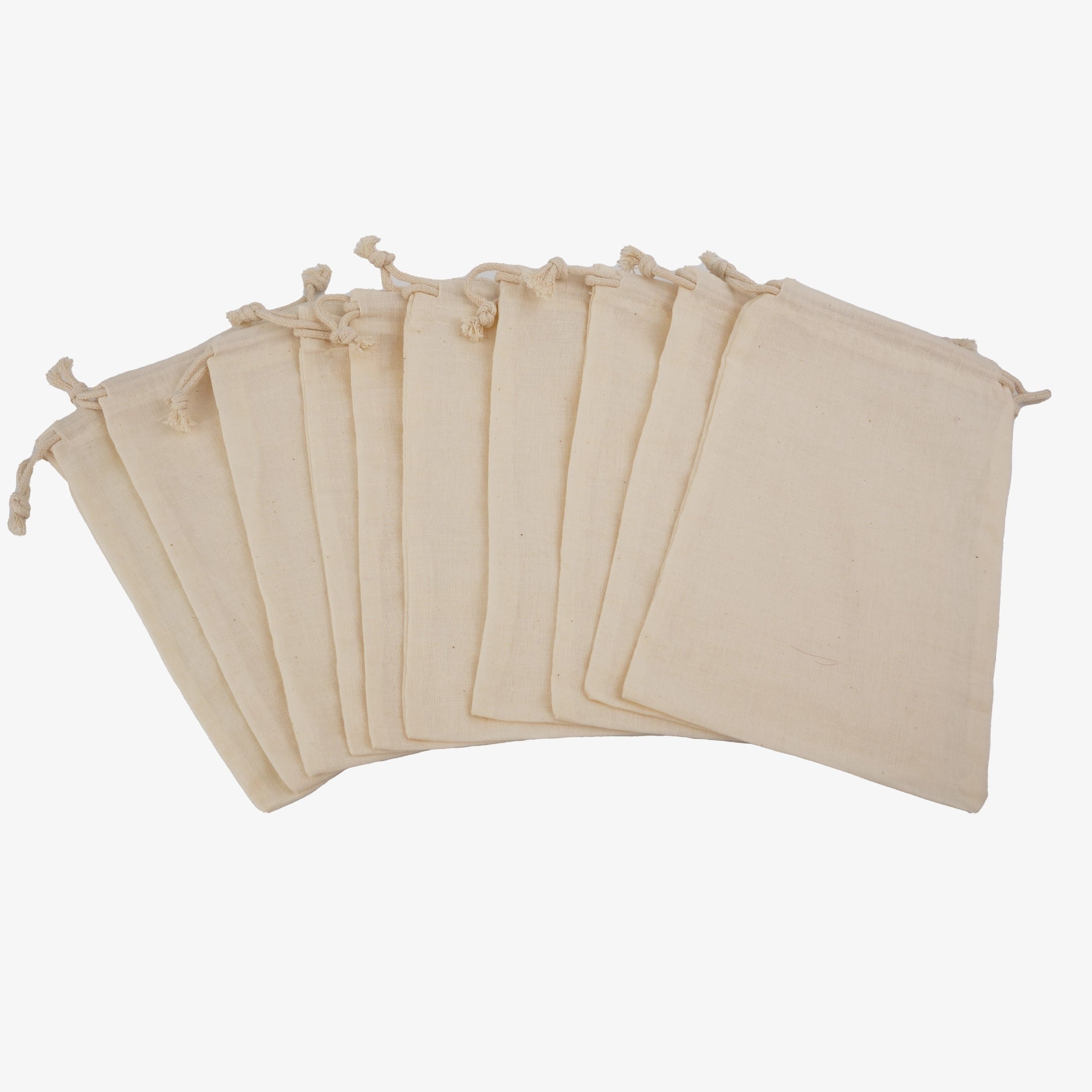 Cotton Muslin Bags - Natural - DIY Craft Warehouse