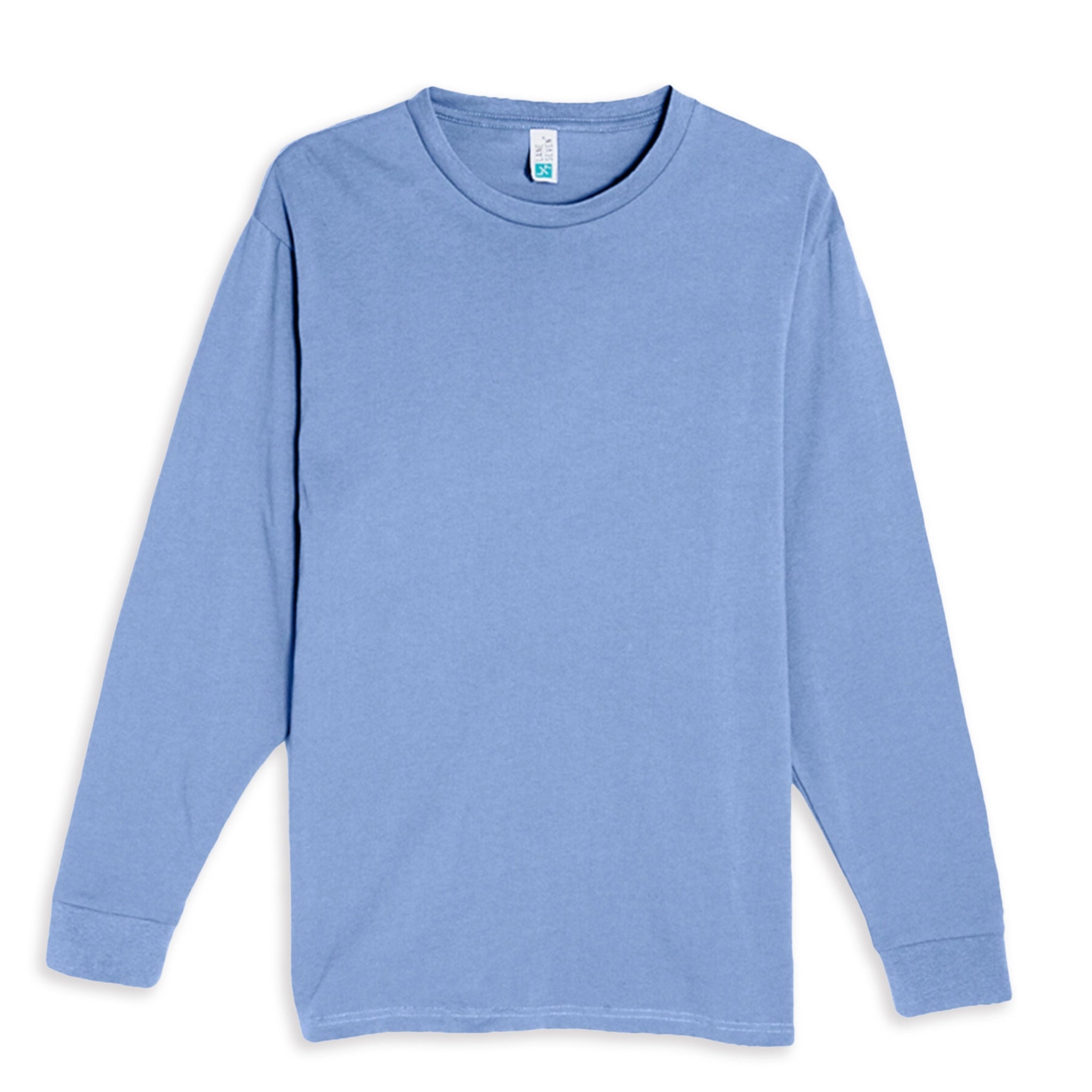 Crewneck T-Shirt Long Sleeve - Colonial Blue - DIY Craft Warehouse