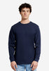 Crewneck T-Shirt Long Sleeve - Navy Blue - DIY Craft Warehouse