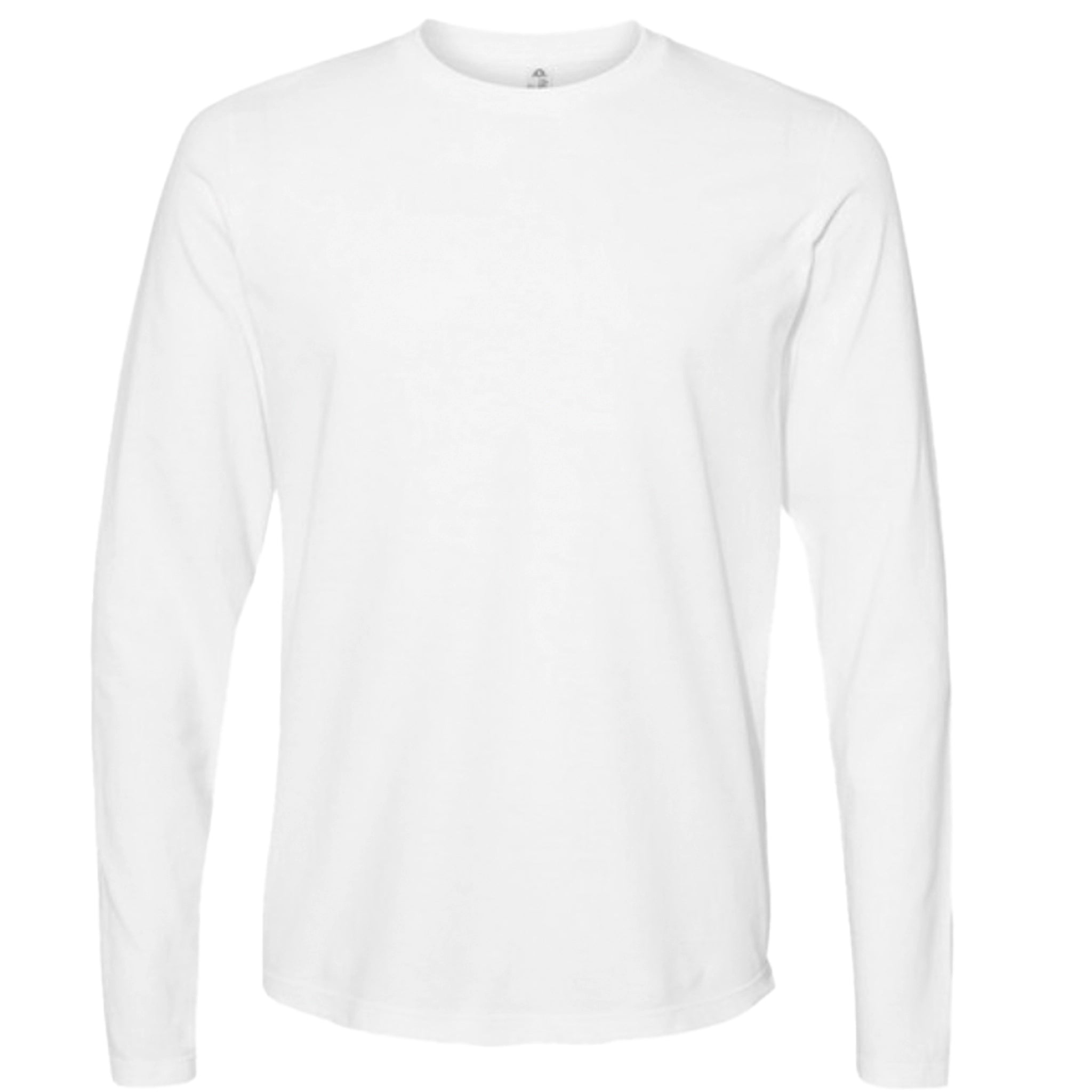 Crewneck T-Shirt Long Sleeve - White - DIY Craft Warehouse