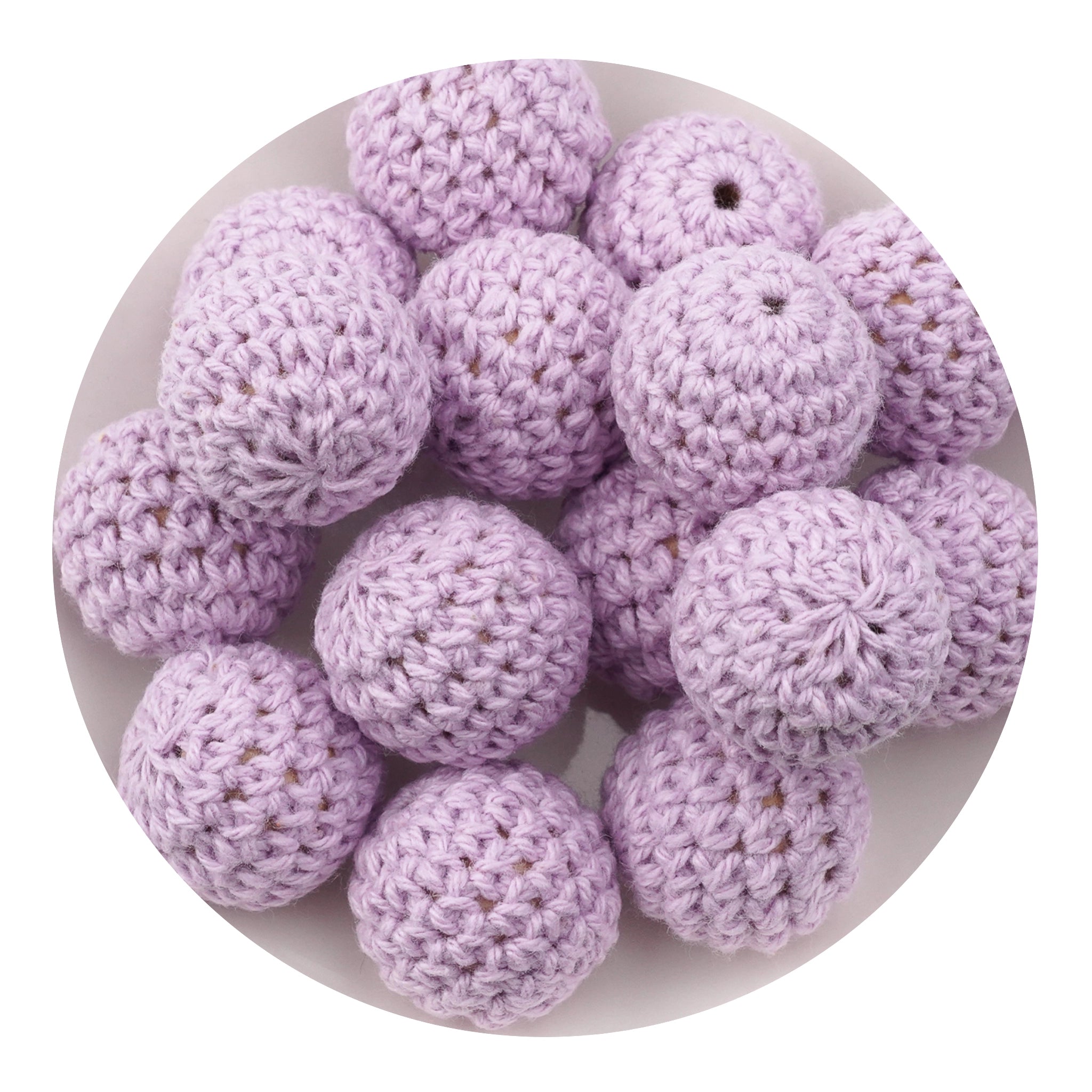 Crochet Wood Bead - Light Purple - DIY Craft Warehouse