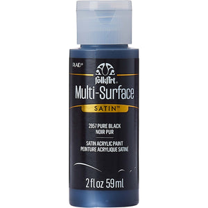 multi surface acrylic paint pure black