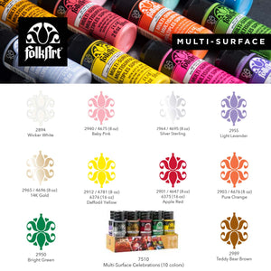 multi surface acrylic paint celebration set