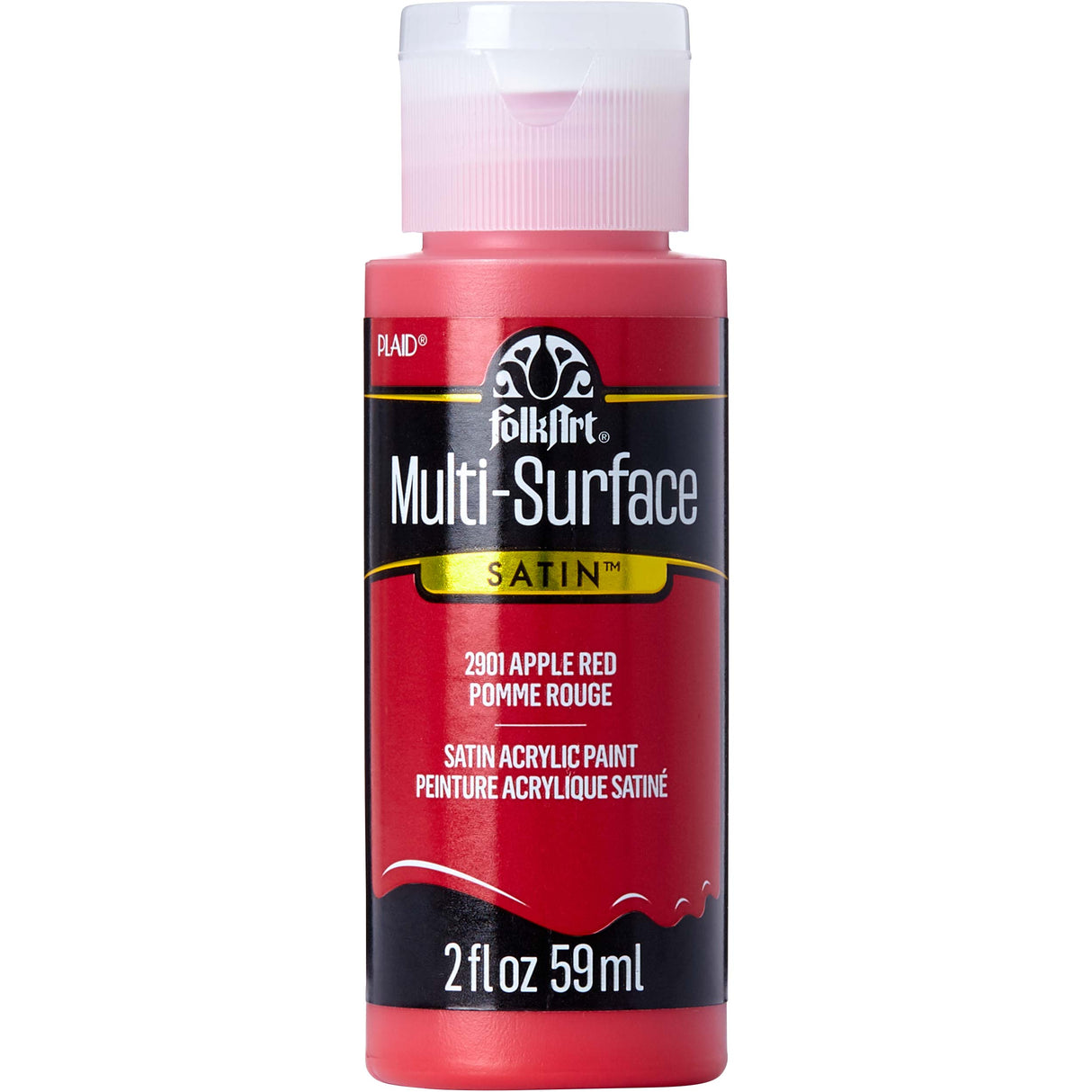 multi surface acrylic paint apple red