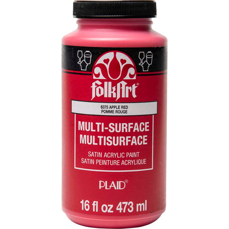 multi surface acrylic paint apple red