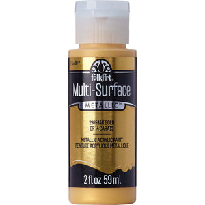 FolkArt Multi-Surface Acrylic Paint - Metallic 14K Gold