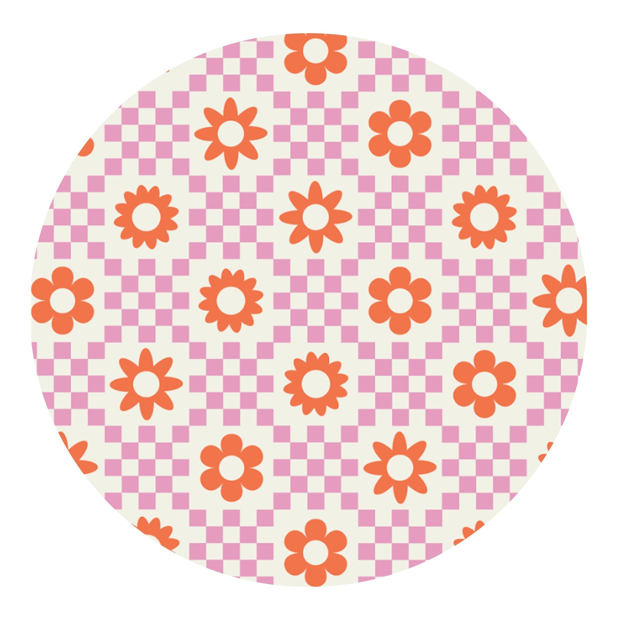 Flowers & Checkers Sublimation Paper Print - DIY Craft Warehouse