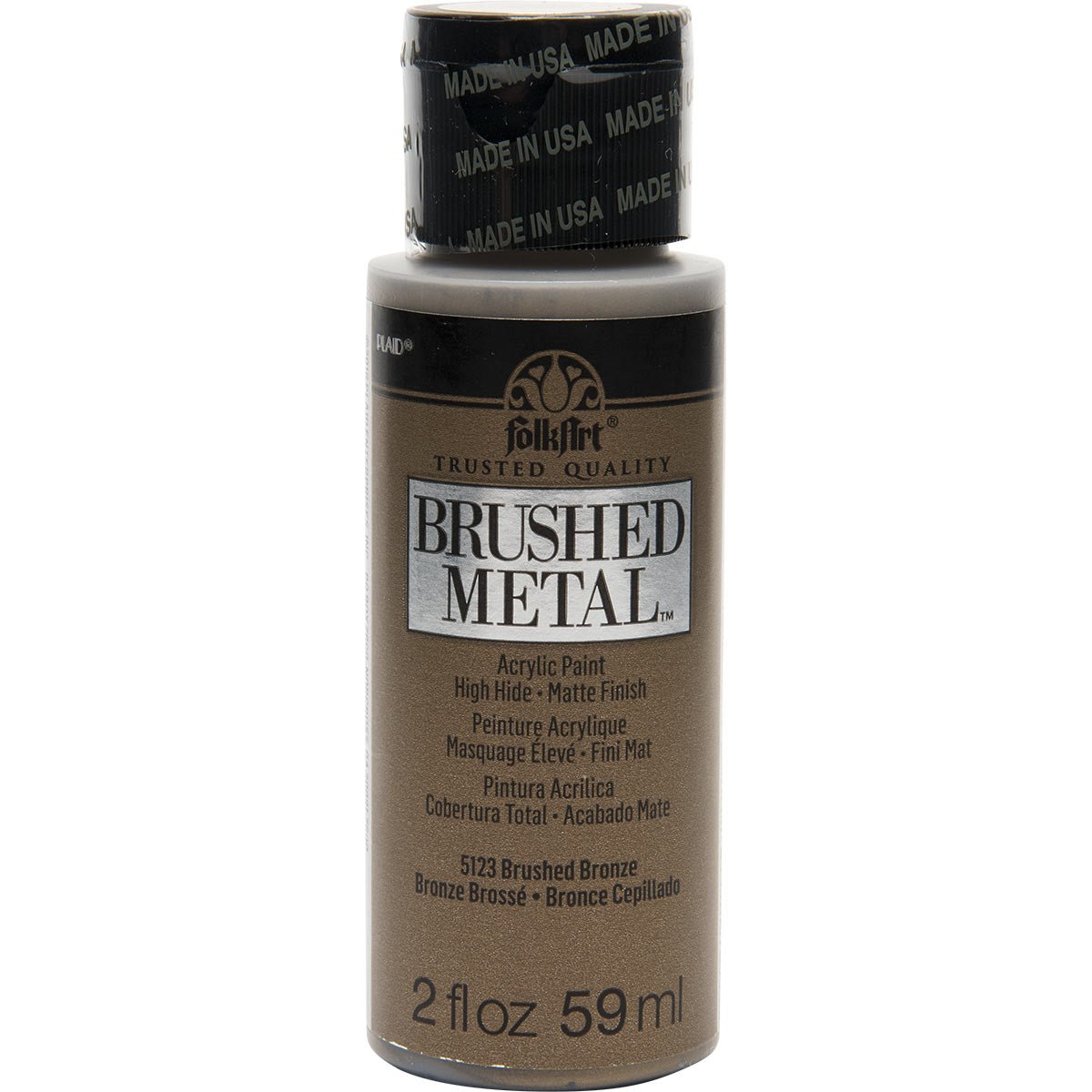 FolkArt Brushed Metallics Acrylic Paint - Bronze - DIY Craft Warehouse