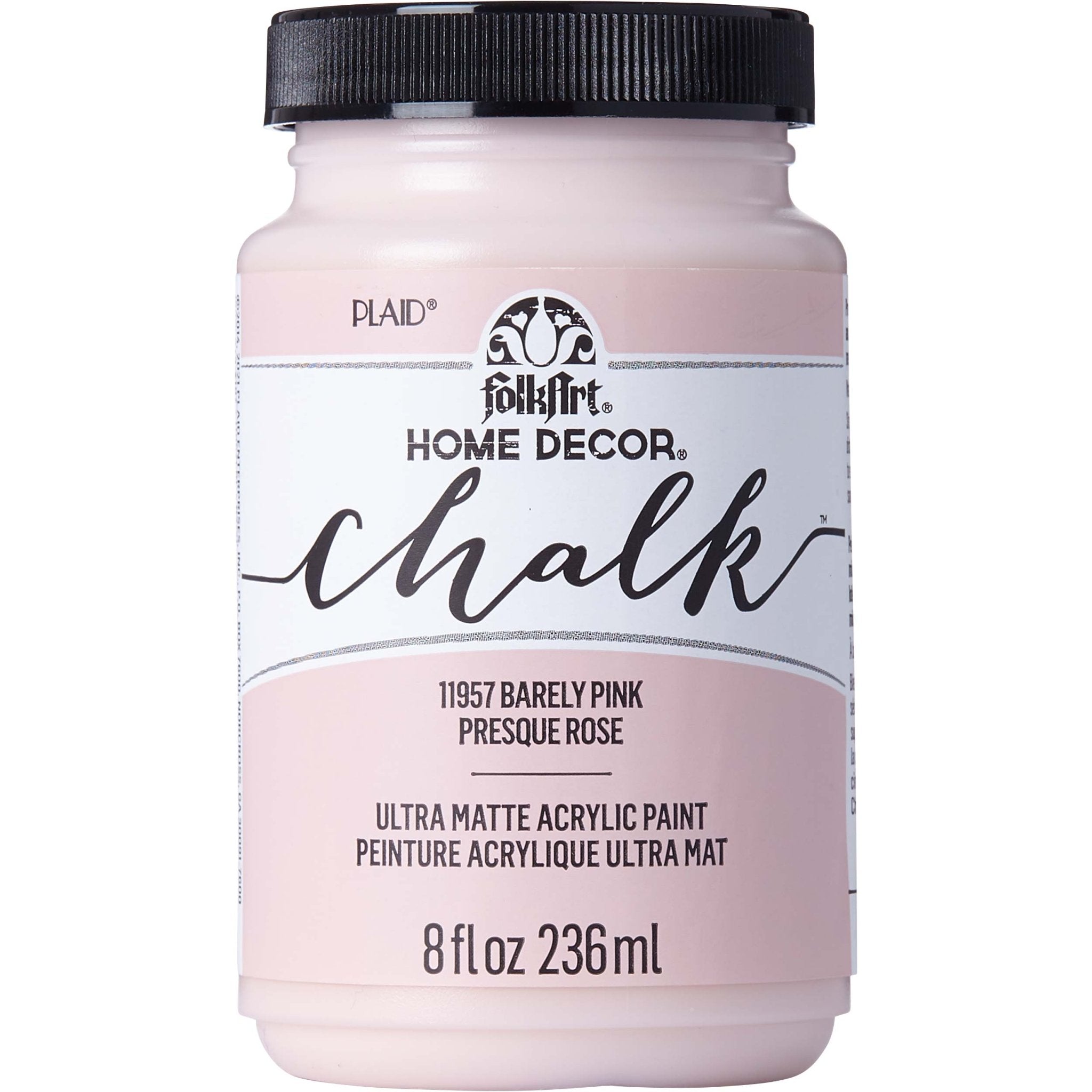 FolkArt Chalk Acrylic Paint - Barely Pink - DIY Craft Warehouse