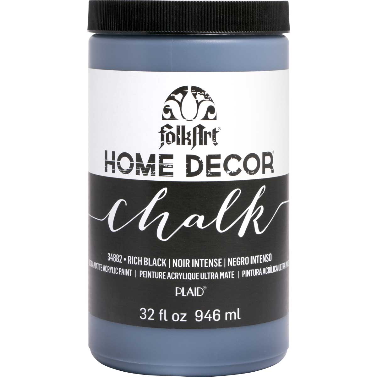 FolkArt Chalk Acrylic Paint - Rich Black - Bulk Craft Supplies - Wholesale Prices