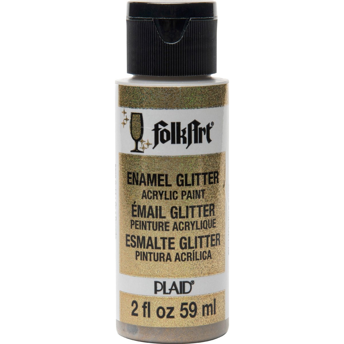 FolkArt Enamel Paint - Glitter Gold - DIY Craft Warehouse