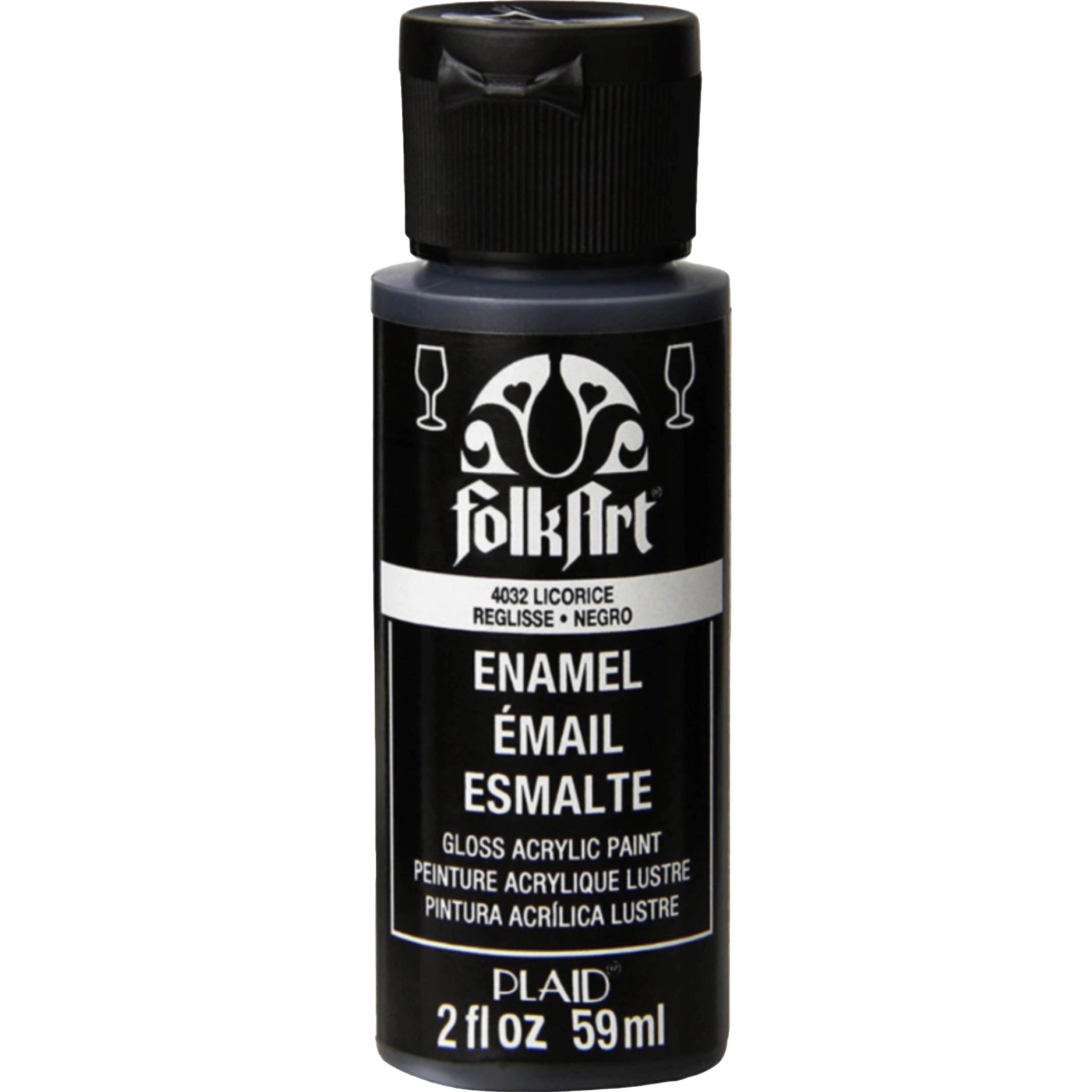 FolkArt Enamel Paint - Licorice - DIY Craft Warehouse