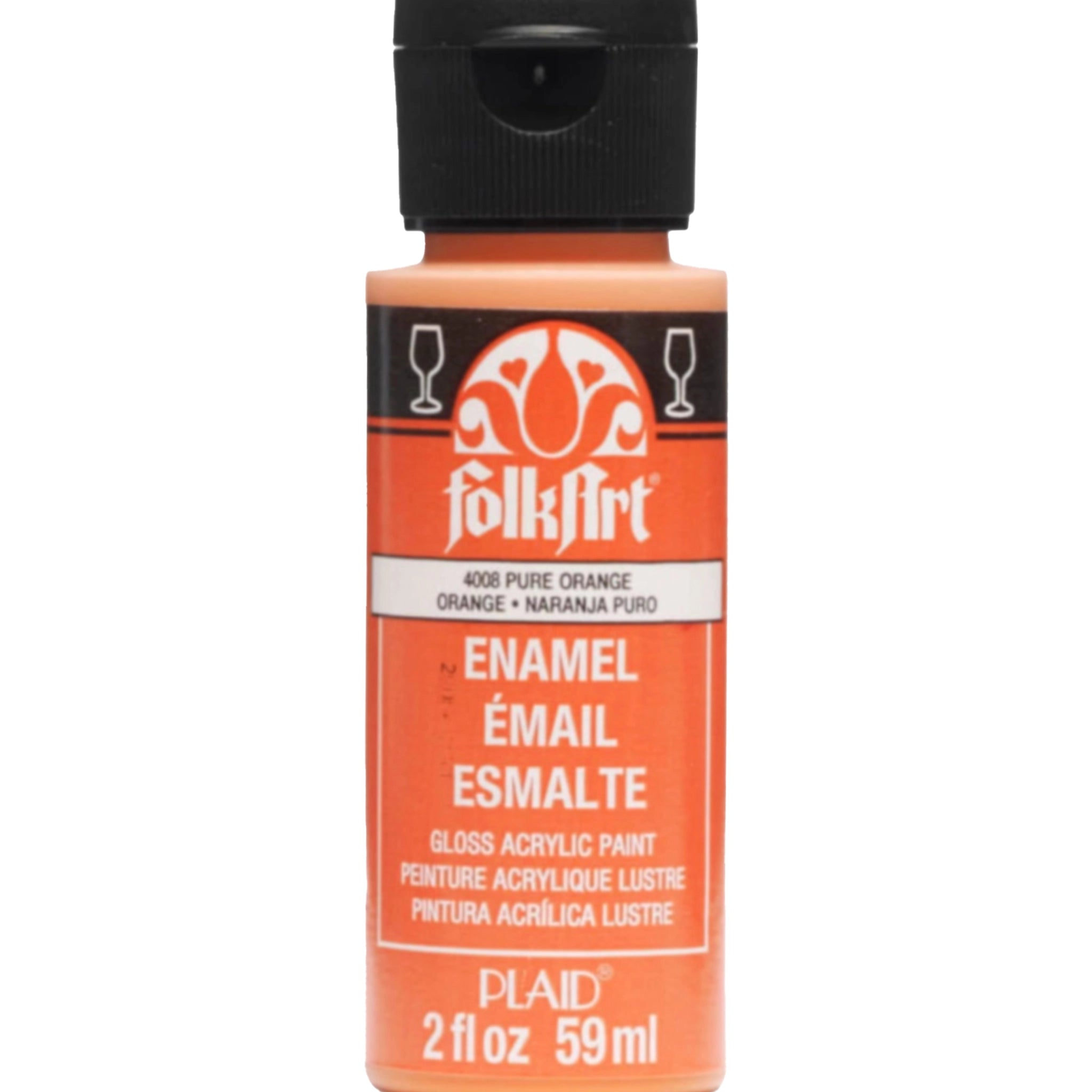 FolkArt Enamel Paint - Pure Orange - DIY Craft Warehouse